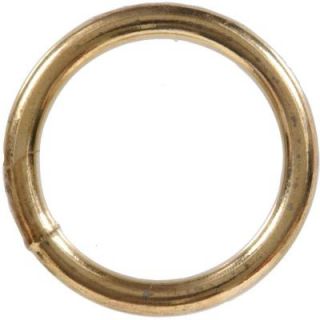 The Hillman Group 0.262 in. Wire x 2 in. Inside Diameter Brass Plated Welded Ring (25 Pack) 321704.0