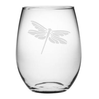 Dragonfly Stemless Wine Glasses (Set of 4)