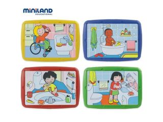 Miniland Educational 35360 Hygiene habits  4 plastic puzzles