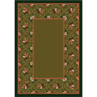Milliken Floral Charm Rectangular Green Transitional Tufted Area Rug (Common: 5 ft x 8 ft; Actual: 5.33 ft x 7.66 ft)