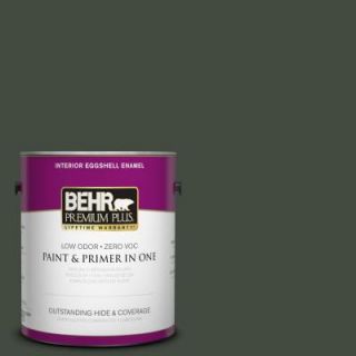 BEHR Premium Plus 1 gal. #BXC 12 Deep Forest Eggshell Enamel Interior Paint 230001