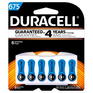 Duracell 675 Zinc Carbon Hearing Aid Batteries, 6 ct.