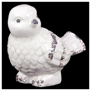 Weathered Effect Chic and Adorable Ceramic Bird Figurine
