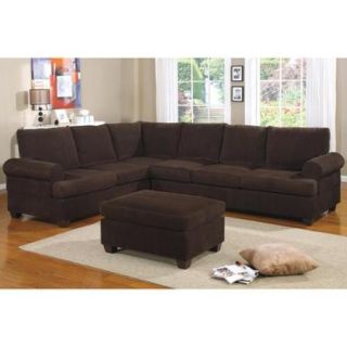 Livorno Reversible L Shape Couch in Corduroy Finish