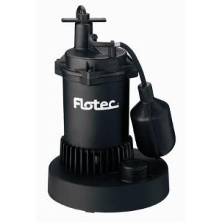 Flotec 1/3 HP Thermoplastic Submersible Sump Pump with Tethered Switch FP0S2400A