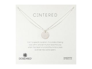 Dogeared Centered Large Circle Charm On Double Chain Necklace