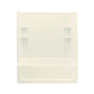 STERLING Ensemble 32 in. x 60 in. x 74 in. Standard Fit Bath and Shower Kit in Biscuit 71120120 96
