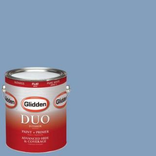 Glidden DUO 1 gal. #HDGV20 New World Blue Flat Latex Interior Paint with Primer HDGV20 01F