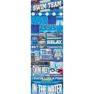 Real Sport Die Cut Cardstock Stickers 4.25"X13" Swimming Graphic