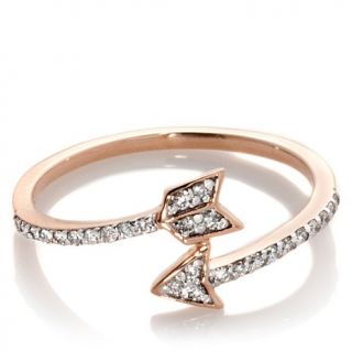 Rarities: Fine Jewelry with Carol Brodie 14K Gold .11ct White Diamond "Arrow" R   7420560