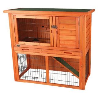 Rabbit Hutch with Sloped Roof   Brown   Medium