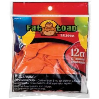 Fat Toad Latex Balloons 12" 12/Pkg Sunburst Orange