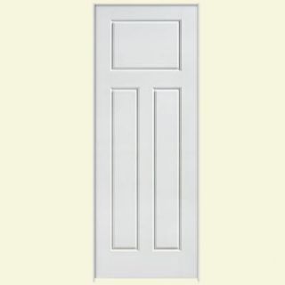 Masonite Solidoor Glenview Smooth 3 Panel Craftsman Solid Core Primed Composite Single Prehung Interior Door 19624