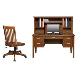 Winners Only Koncept 54 in. Desk with Optional Hutch & Chair   Brown Cherry