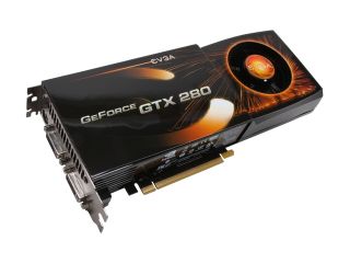 EVGA GeForce GTX 280 DirectX 10 01G P3 1280 AR 1GB 512 Bit GDDR3 PCI Express 2.0 x16 HDCP Ready SLI Support Video Card