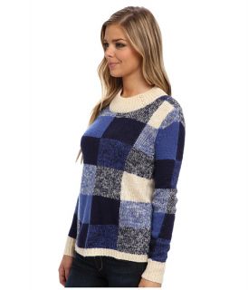 Yumi Oversized Check Jumper With Button Neck Detailing