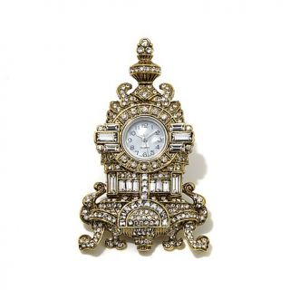 Heidi Daus "Stroke of Midnight" Crystal Accented Watch Pin   7685603
