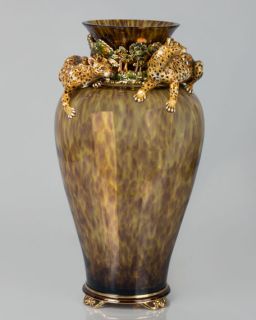 Jay Strongwater Leopard Vase