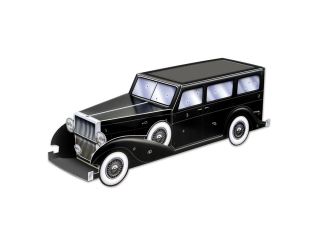 Club Pack of 12 Roaring 20's Themed 3 D Gangster Car Centerpiece Party Decorations 12"