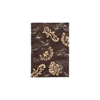 Safavieh Shag Dark Brown and Smoke Rectangular Indoor Machine Made Area Rug (Common: 8 x 10; Actual: 96 in W x 120 in L x 0.75 ft Dia)