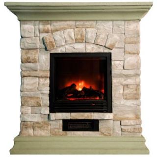 Yosemite Home Decor 40 in. Electric Fireplace in Beige Stackstone DISCONTINUED DF EFP102