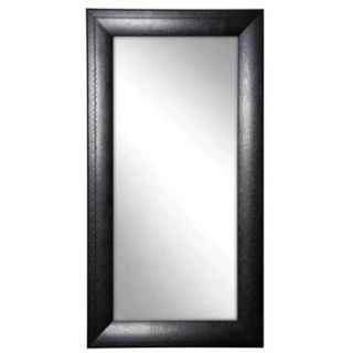 American Made Rayne Stitched Black Leather Tall Mirror