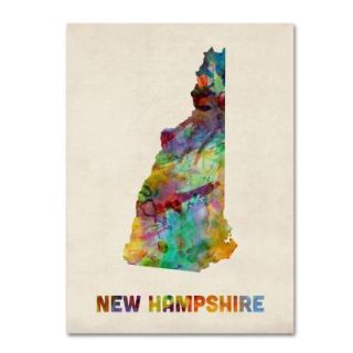 Trademark Fine Art 24 in. x 32 in. New Hampshire Map Canvas Art MT0359 C2432GG