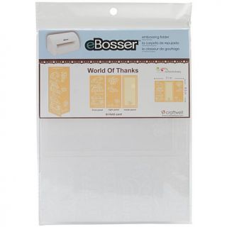 Craftwell eBosser Embossing Folder Letter Size   World Of Thanks   7200579