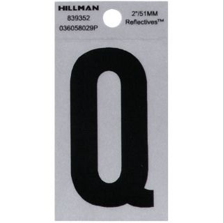 Hillman Sign Center 2 in Reflective Black House Letter Q