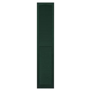 Vantage 2 Pack Midnight Green Louvered Vinyl Exterior Shutters (Common: 14 in x 75 in; Actual: 13.875 in x 74.5 in)