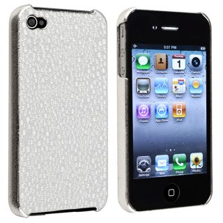 INSTEN Silver Chrome Water Drop Snap on Phone Case Cover for Apple