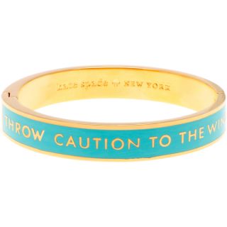 Kate Spade Goldplated Throw Caution to the Wind Pool Blue Enamel