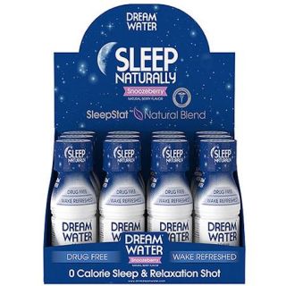 Dream Water Snoozeberry 0 Calorie Sleep & Relaxation Shot, 2.5 oz, 12 count