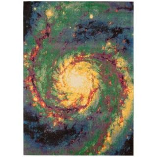 Nourison Altered States Galaxy Multicolor 5 ft. x 7 ft. Area Rug 145208