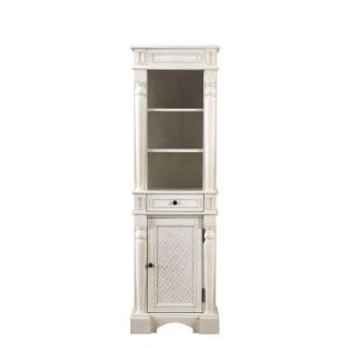 Home Decorators Collection Palermo 20 in. W Linen Cabinet in Antique White DISCONTINUED 1588300410
