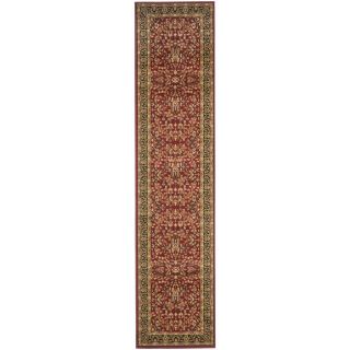 Safavieh Lyndhurst Red and Black Rectangular Indoor Machine Made Runner (Common: 2 x 18; Actual: 27 in W x 216 in L x 0.58 ft Dia)