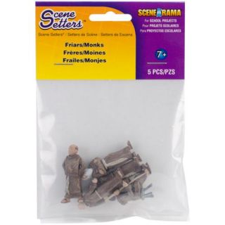 Friars/Monks Figurines 5/Pkg 