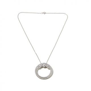 Jean Dousset 3.41ct Absolute™ Victorian Circle Sterling Silver Pin/Pendan   8068890