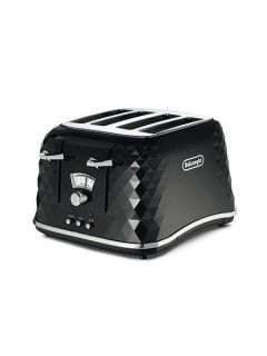 Delonghi Brillante Black 4 Slice Toaster CTJ4003.B   Kitchen Electricals