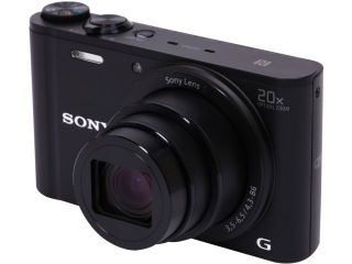 SONY Cyber shot WX350 Black 18.2 MP 20X Optical Zoom 25mm Wide Angle Digital Camera HDTV Output