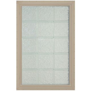 Pittsburgh Corning LightWise Icescapes Sand Vinyl New Construction Glass Block Window (Rough Opening: 17.625 in x 72.125 in; Actual: 16.375 in x 71.125 in)