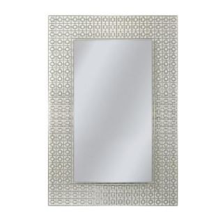 Deco Mirror 36 in. x 24 in. Etched Geometric Wall Mirror 6281