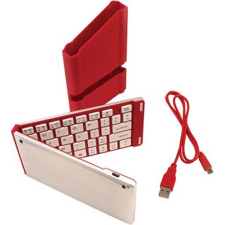 IWERKZ 44652RD Universal Foldable Bluetooth(R) Keyboard (Red)