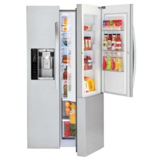 LG Electronics 26.1 cu. ft. Side by Side Refrigerator in Stainless Steel with Door In Door Design LSXS26366S
