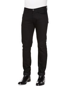3 X 1 M5 Raw Slim Selvedge Denim Jeans, Black