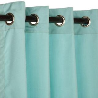 Pawleys Island 50 in. x 84 in. Grommet Top Curtain Canvas Glacier CUR84GLGRS PI