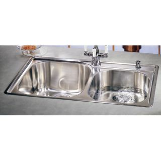 Regatta 33 Stainless Steel Double Bowl Kitchen Sink