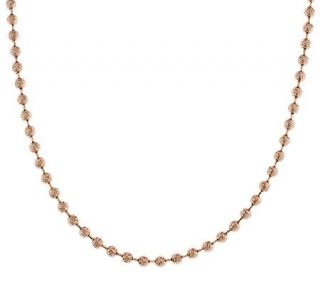 Bronze 16 Bold Diamond Cut Bead Chain Necklace by Bronzo Italia —