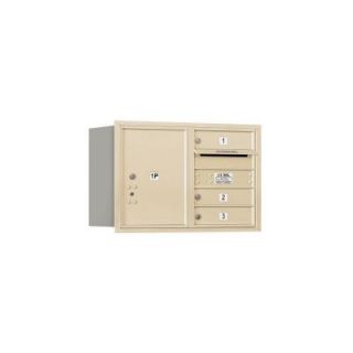 Salsbury Industries 3700 Series 20 in. 5 Door High Unit Sandstone Private Rear Loading 4C Horizontal Mailbox with 3 MB1 Doors/1 PL5 3705D 03SRP