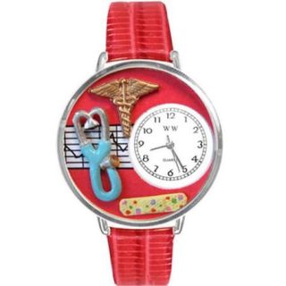 Whimsical Gifts U 0620053 Nurse 2 Red Watch In Silver Large
